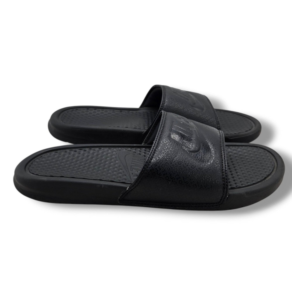 Nike Benassi JDI Slide Sandals Mens 9 Triple Black 343880-001